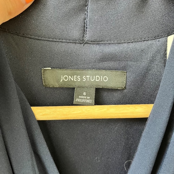 NWT Navy "Jones Studio" Sleeveless Dress - Picture 5 of 7